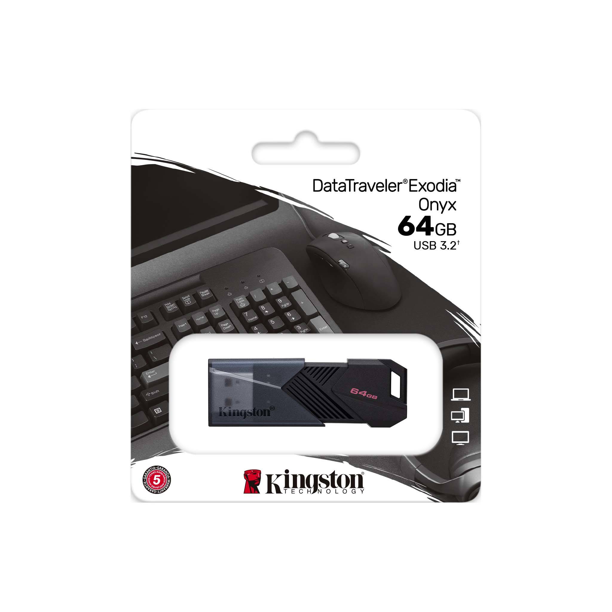 Флеш-накопитель USB3.2  Kingston DataTraveler Exodia Onyx 64ГБ / Black photo 3