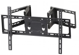 Full-motion TV-Wall Mount for 37 -80”- Gembird ”WM-80ST-02”, allows up to 120 degrees swivel and 20 degrees tilting, max. 60 kg, Distance to wall: 58 - 402 mm, max. VESA 600 x 400, Black 