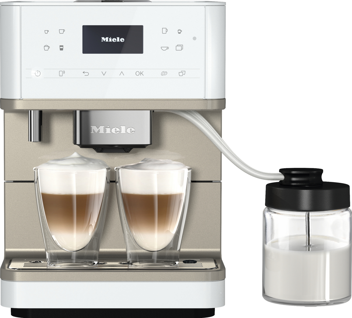 Aparat de cafea Espresso Miele CM6360 LOCM Lotos white PearlFinish / 15 bar / Espresso photo 1 Aparat de cafea Espresso Miele CM6360 LOCM Lotos white PearlFinish / 15 bar / Espresso photo 1
