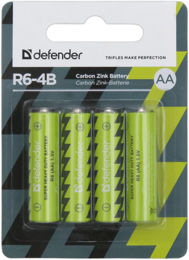 Батарейка Defender R6-4B AA photo 1 Батарейка Defender R6-4B AA photo 1
