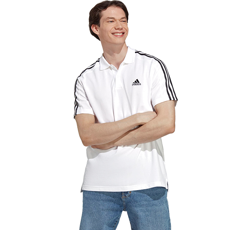 Мужские Поло Adidas M 3S PQ PS 2XL Белый photo 2