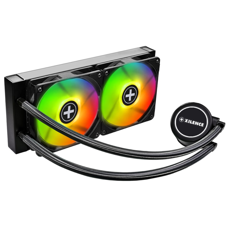 XILENCE Liquid Cooler (XC976) "LiQuRizer 240 RGB" Performance A+ Socket LGA 2066/2011/1151/1150/1155/1156/1366 & TR4/AM4/FM2+/FM2/FM1/AM3+/AM3/AM2+/AM2, up to 200W, 2x TF120 fan:120?120?25mm, PWM fans:700-1800rpm, pump: 2100±10% RPM, 18.0-32.2 dBA, 70CFM, photo 1