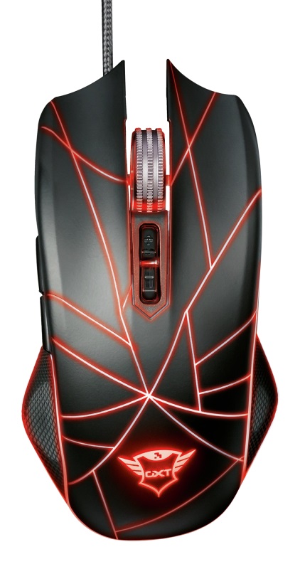 Trust Gaming GXT 160 Ture RGB Mouse, 250 - 4000 dpi, 7 Programmable button, RGB lighting, 1,7 m USB, Black photo 1