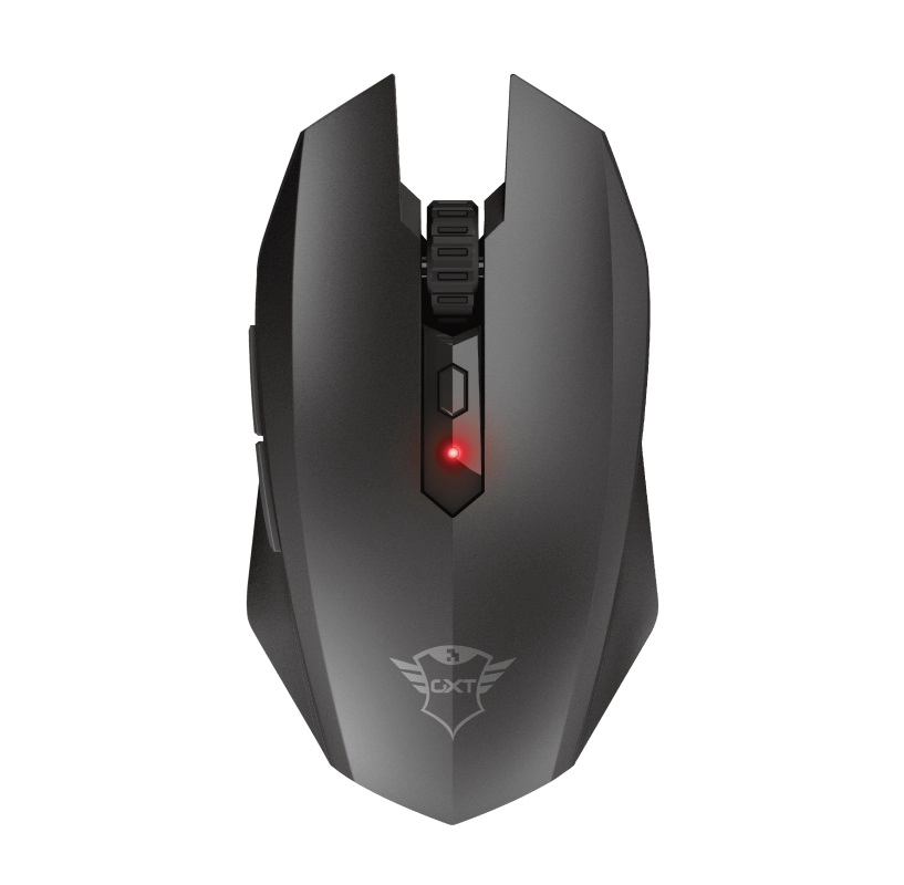 Trust Gaming Mouse GXT 115 Macci Wireless, Micro receiver, 800-2400 dpi, 6 program buttons, Black photo 1