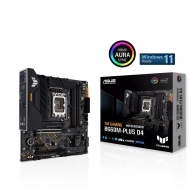 ASUS TUF GAMING B660M-PLUS D4, Socket 1700, 11Phases, Intel® B660 (13/12th Gen CPU), Dual 4xDDR4-5333, HDMI, DP, CPU iGPU, 2xPCIe X16 5.0, 4xSATA3, RAID, 2xM.2 4.0, 1xPCIe X1, ALC897 7.1/SPDIF, 1x2.5GbE LAN, 1xUSB-C Gen2x2, 4xUSB 3.2 Gen2, 4xUSB3.2(A+C),  
