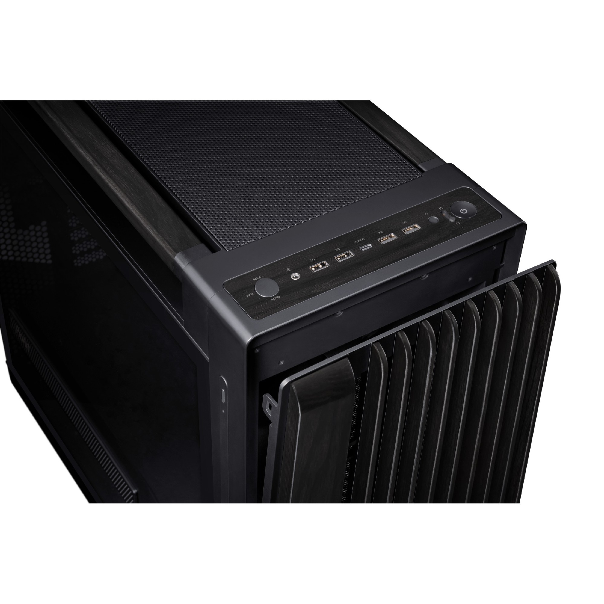 Carcasa ASUS ProArt PA602 Wood Edition- Glass Panel/ no PSU / 2x220mm, 1x140mm fan/ EATX/ Black photo 6