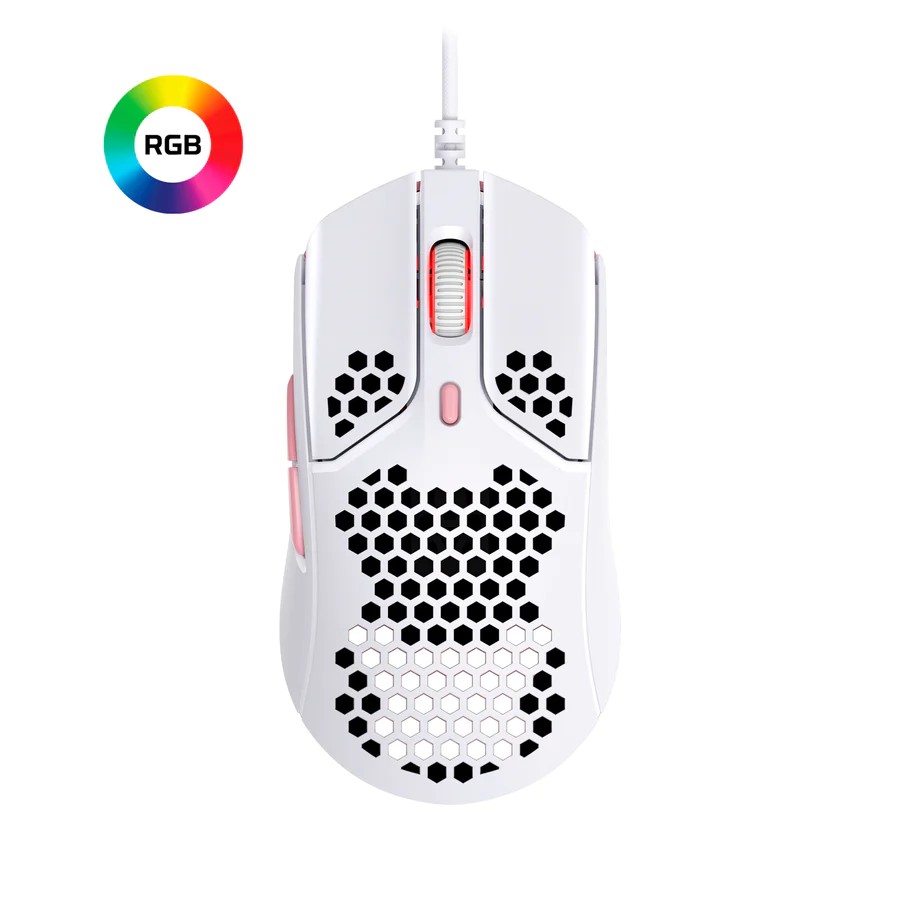 Mouse Gaming HYPERX Pulsefire Haste, White/Pink [4P5E4AA] photo 1