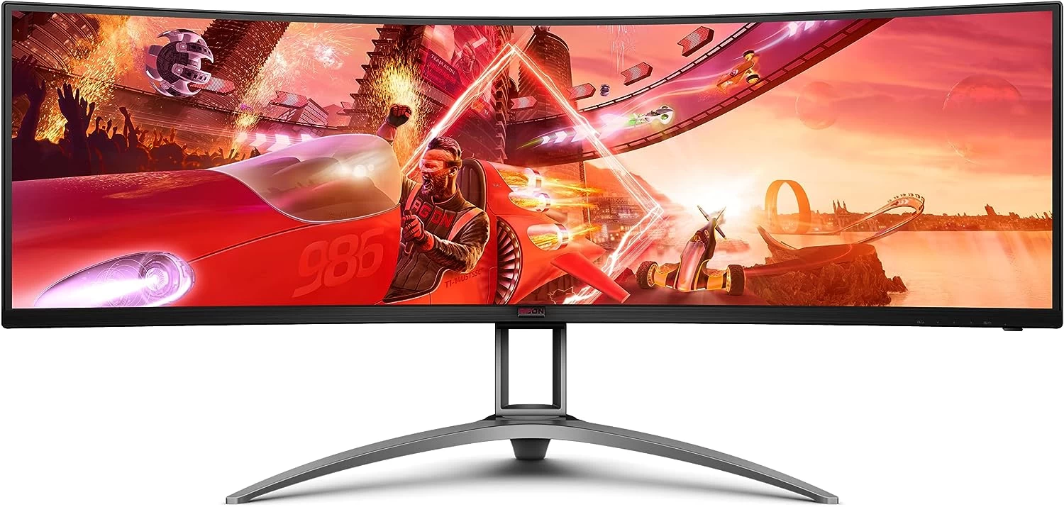 49.0” Игровой Монитор AOC AGON AG493QCX / Curved / UltraWide / 32:9 / 144Hz / Black/Silver photo 1