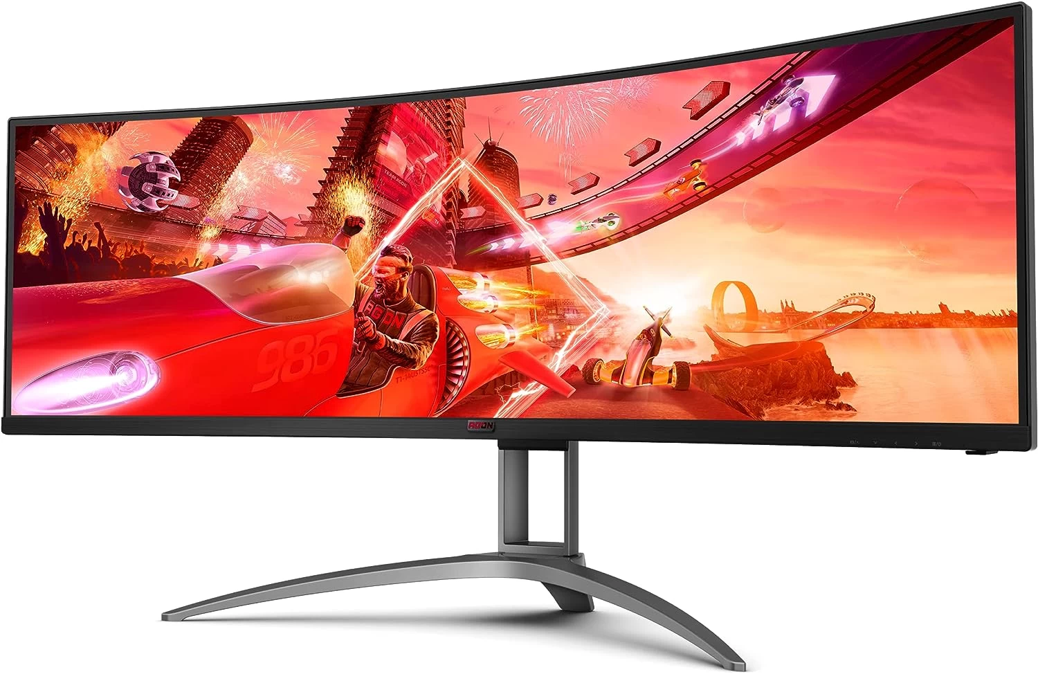 49.0” Игровой Монитор AOC AGON AG493QCX / Curved / UltraWide / 32:9 / 144Hz / Black/Silver photo 3