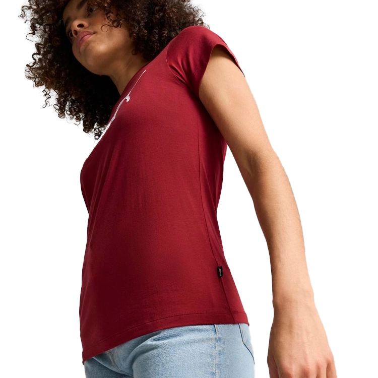 Футболка Puma ESS Logo Tee M Бордовый Женский photo 4