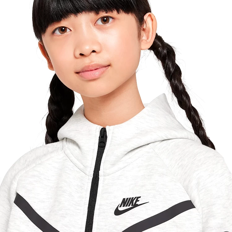Jacheta Nike G NSW TCH FLC HD FZ LS XS Gri Femei photo 5