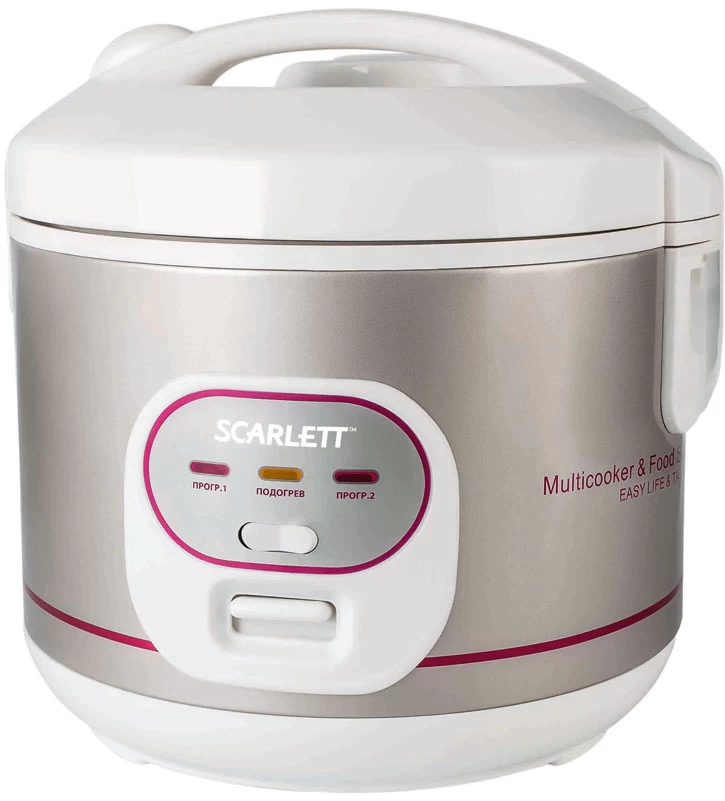 Мультиварка Scarlett SC-413 / 500 / 3авто-программ / Серебристый с белым photo 1