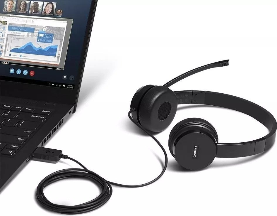 Наушники Lenovo 100/ USB/ Black photo 3