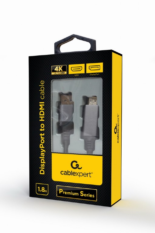 Кабель DP-HDMI  Cablexpert CC-DP-HDMI-4K-6, 1.8m photo 3