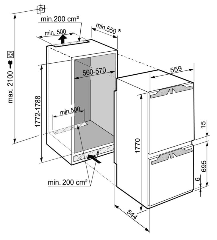 Frigider cu o usa Liebherr ICN3314 / 256 l / 177 cm / A++ / Alb photo 5