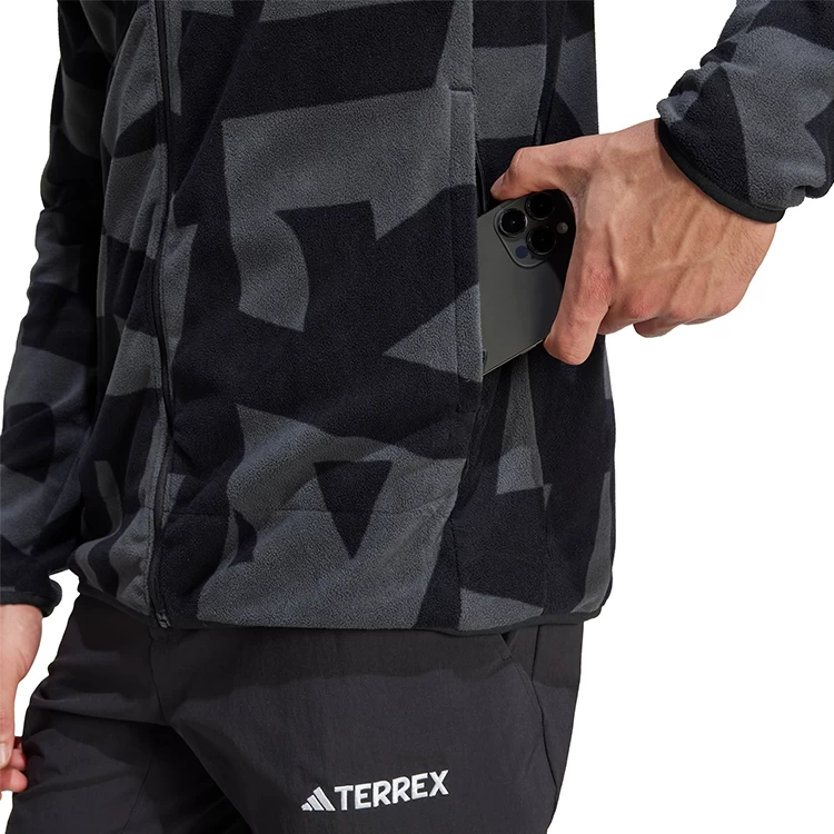 Hanorac pt bărbați Adidas MT AOP FZ FL S Negru photo 4