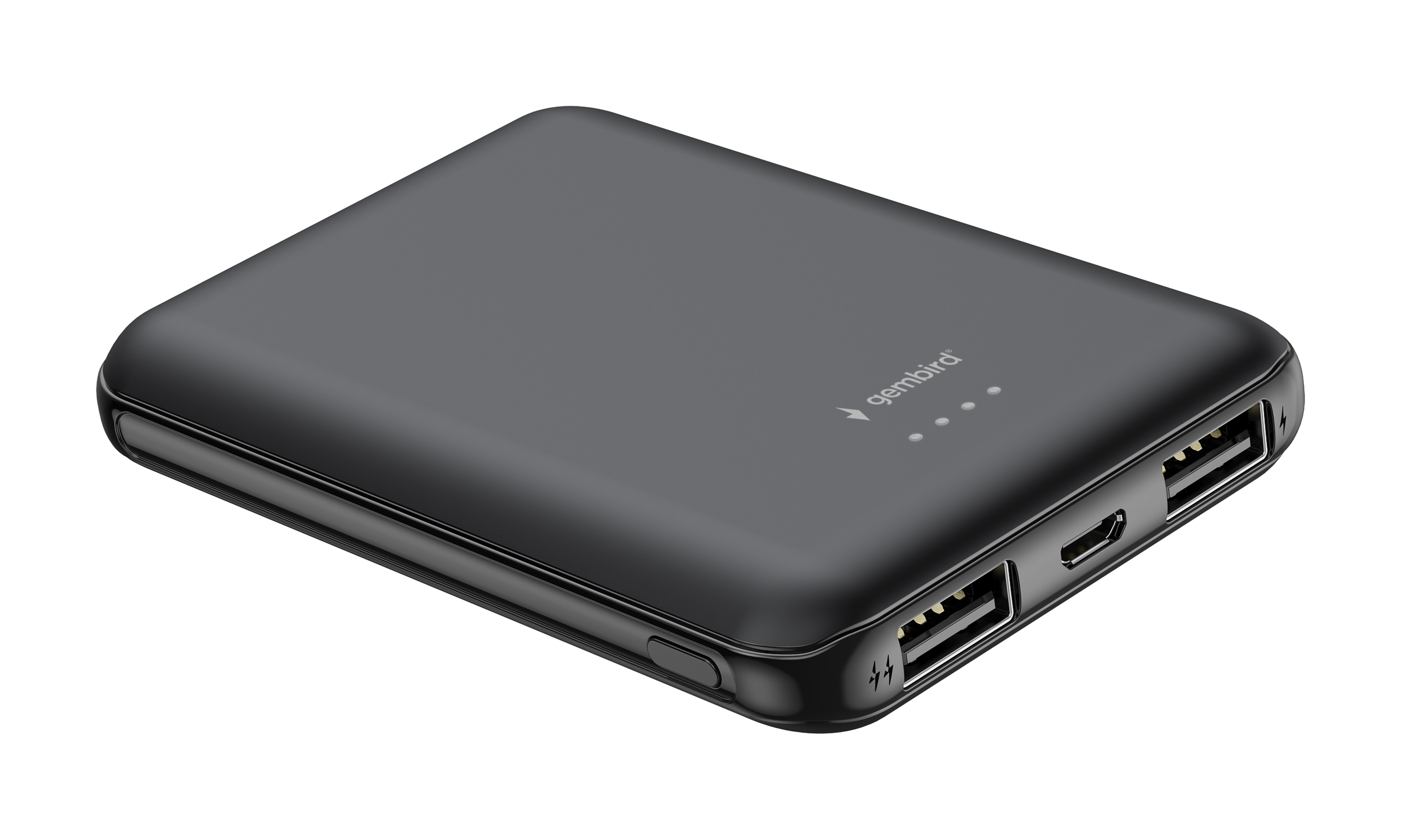 5000mAh Power bank - Gembird PB05-01, Power output: USB-AF x 2 pcs, 5 V DC, up to 2 A totally, Black photo 1