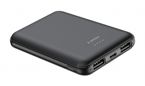 5000mAh Power bank - Gembird PB05-01, Power output: USB-AF x 2 pcs, 5 V DC, up to 2 A totally, Black thumbnav 1