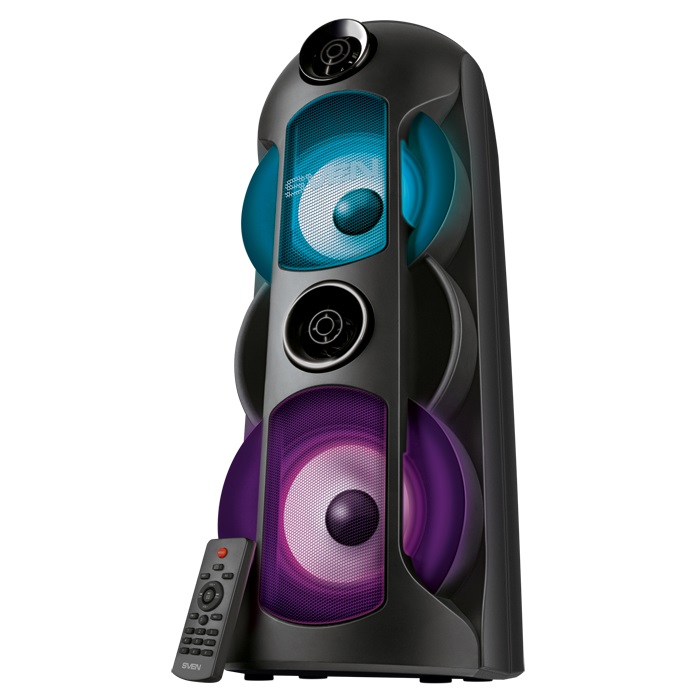 SVEN PS-720, black (80W, TWS, Bluetooth, FM, USB, microSD, LED-display, 2x4400mA*h) photo 1