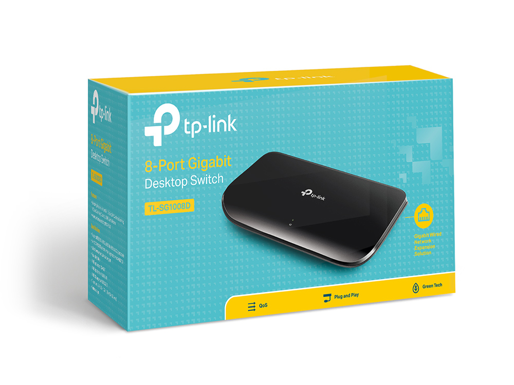 TP-LINK TL-SG1008D  8-port Gigabit Switch, 8 10/100/1000M RJ45 ports, plastic case photo 4