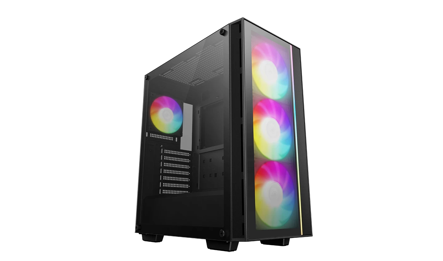 Carcasa DEEPCOOL MATREXX 55 V4 / w/oPSU / Side panel / ATX / Black photo 1