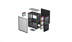Carcasa DEEPCOOL MATREXX 55 V4 / w/oPSU / Side panel / ATX / Black thumbnav 10