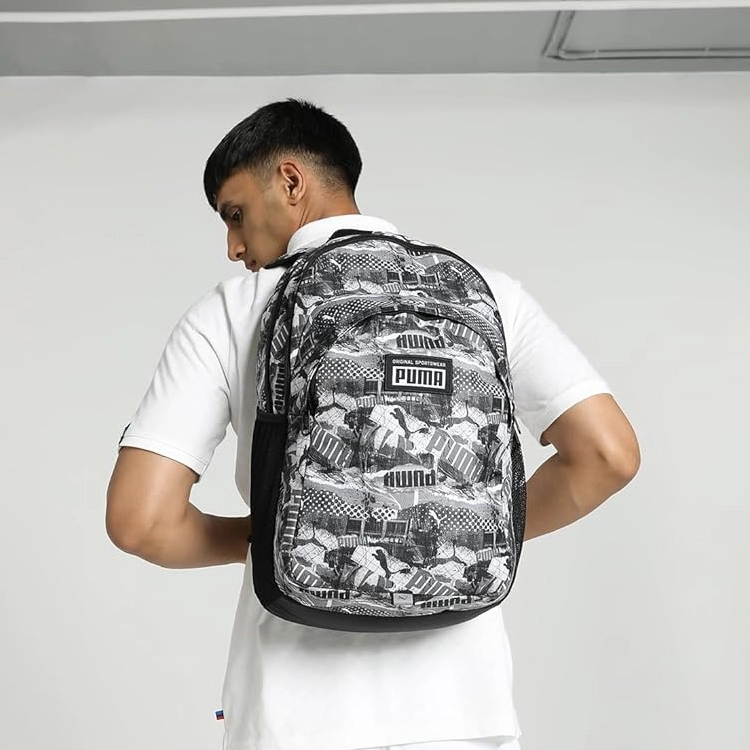 Rucsac Puma Academy Backpack Concrete 7913315 Gri-alb photo 5