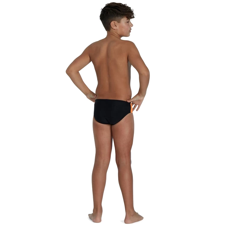 Slipi Speedo BOOM LOGO SPL 5CM BRF JM / Barbati / Mărime 5-6 / Negru-oranj photo 4