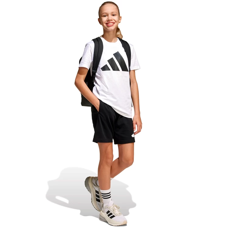 Costum tricou si sorti Adidas J BL T-SET / Unisex / 140 / Alb photo 5