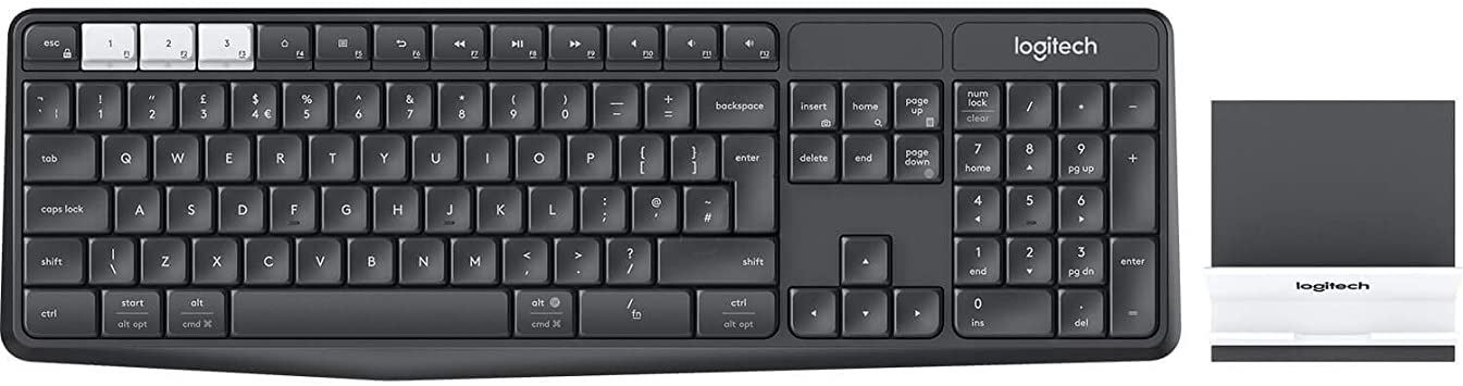 Logitech Wireless Combo K375s Multi-Device, Unifying  (2.4GHz), Bluetooth, Universal Phone and Tablet Stand - RUS photo 1