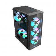 Carcasa 1STPLAYER XP-G / no PSU / Side-Window / 4x120mm / ATX / Black thumbnav 2