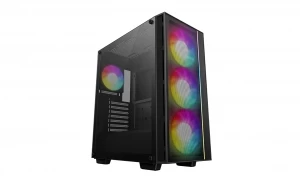 Carcasa DEEPCOOL MATREXX 55 MESH V4 / w/oPSU / Side panel / ATX / Black 