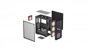 Carcasa DEEPCOOL MATREXX 55 MESH V4 / w/oPSU / Side panel / ATX / Black thumbnav 10
