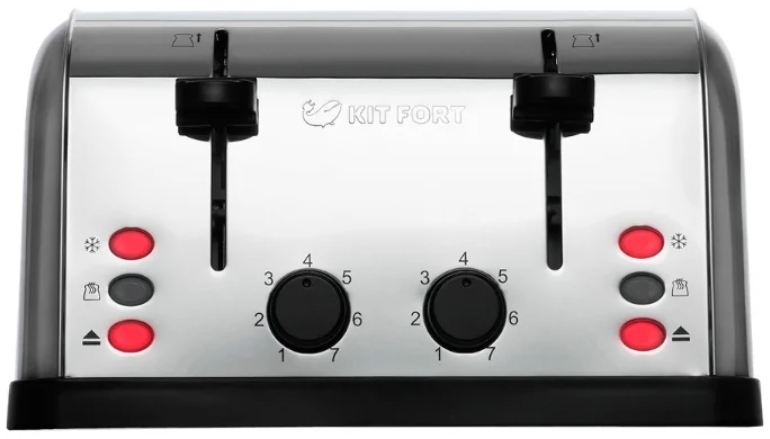 Prajitor de paine Kitfort KT-2016, 4, 1500 W, Argintiu photo 1 Prajitor de paine Kitfort KT-2016, 4, 1500 W, Argintiu photo 1