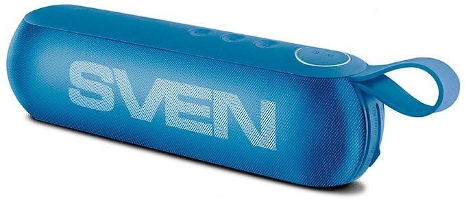 SVEN PS-75, Bluetooth Portable Speaker, 6W RMS, Support for iPad & smartphone, Bluetooth, FM tuner, USB & microSD, built-in lithium battery -1200 mAh, AUX stereo input, Headset mode, USB or 5V DC power supply, Blue photo 1