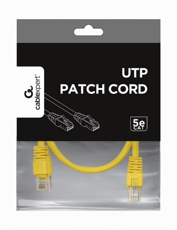 UTP Cat.5e Patch cord, 0.25m, Yellow photo 3