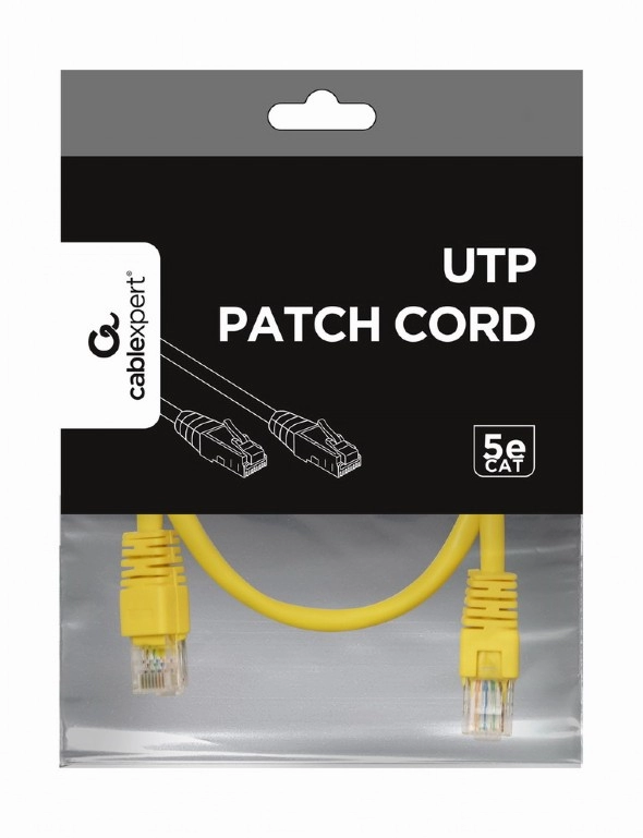 UTP Cat.5e Patch cord, 0.25m, Yellow photo 3
