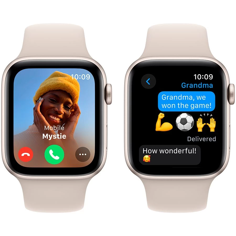 Smart watch Apple Watch SE GPS 44mm Starlight Aluminium Case with Starlight Sport Band - M/L (MRE53QI/A) 1 GB 1.78 photo 4