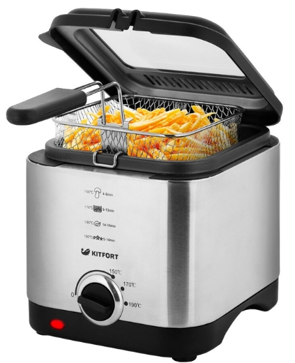 Friteuza Kitfort KT2017, 1.5 kg, 900 W, Inox photo 1