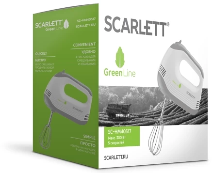 Mixer De mana Scarlett SCHM40S17 / 5 viteze / Alb photo 3