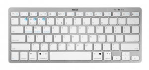 Trust Nado Ultra-thin Wireless Bluetooth keyboard, Bluetooth 4.0, Power saving,  Triple pairing - Able to switch FN functions to match operating systems perfectly: iOS/MacOS, Windows and Android, US, Silver thumbnav 1