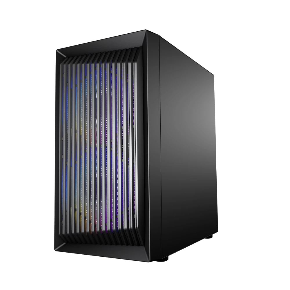 Carcasa 1STPLAYER BS-2 / no PSU / Side-Window / 3x120mm / mATX / Black photo 3