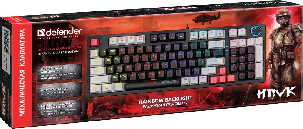 Клавиатура проводная  Defender Hawk GK-418 / Механическая photo 3
