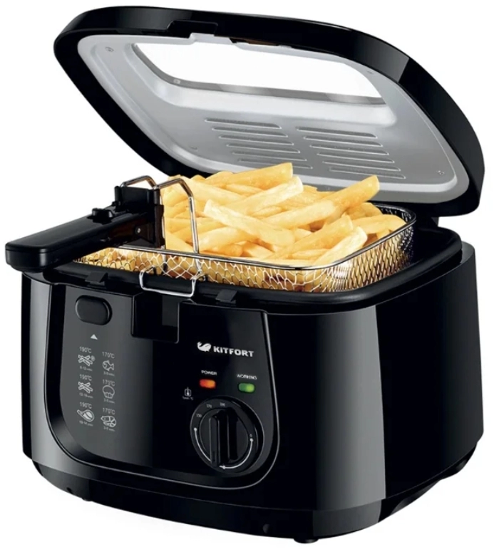 Friteuza Kitfort KT-2018, 0.37 kg, 1800 W, Negru photo 1