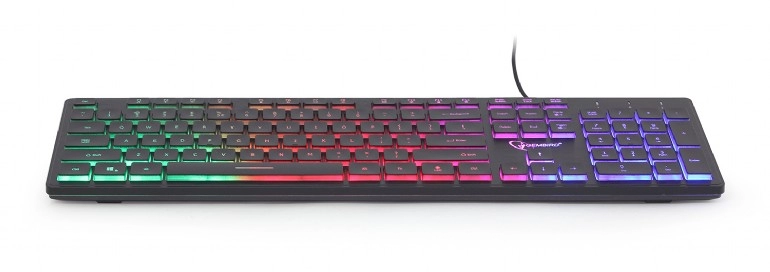Gembird KB-UML-01 "Rainbow" backlight multimedia keyboard, black, US layout photo 2