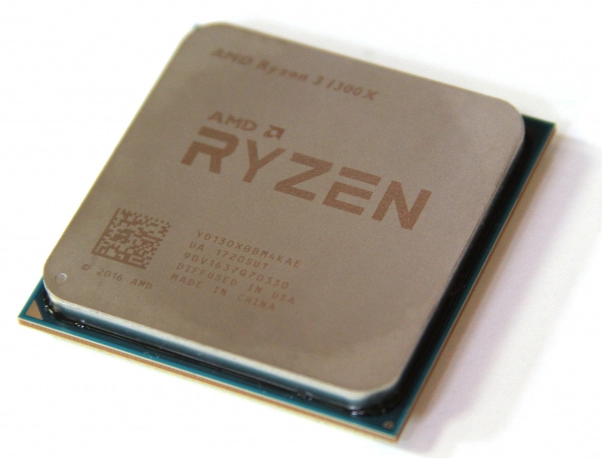 AMD Ryzen 3 1300X, Socket AM4, 3.5-3.7GHz (4C/4T), 2MB L2 + 8MB L3 Cache, No Integrated GPU, 14nm 65W, Unlocked, Bulk with Wraith Stealth Cooler photo 1