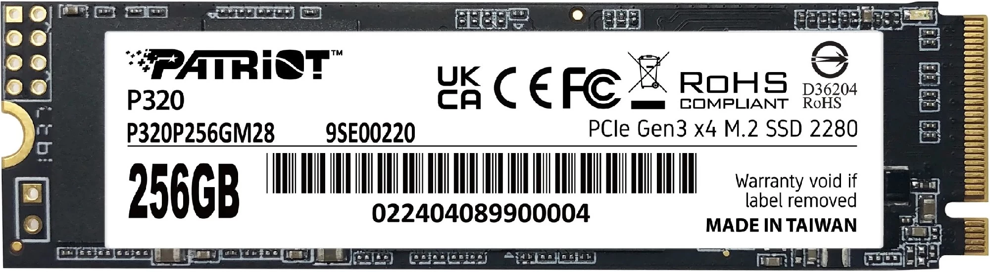 M.2 NVMe SSD Patriot P320 256GB photo 1