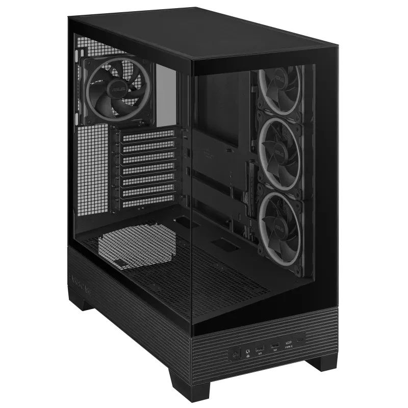 Корпус ASUS A31 PLUS TG ARGB/ w/oPSU / 4x120mm ARGB fans/ ATX / Black photo 3