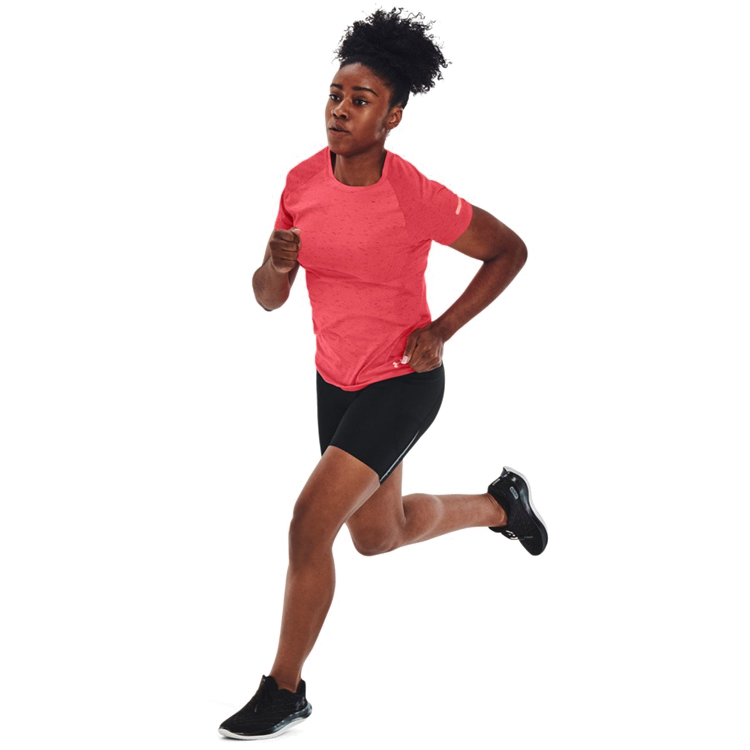 Tricou Under Armour UA Seamless Run SS / Femei / XS / Rosu photo 2