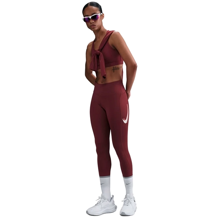 Panta-colanti Nike W NK FAST DF MR 7/8 TGT SW / Femei / S / Bordo photo 4